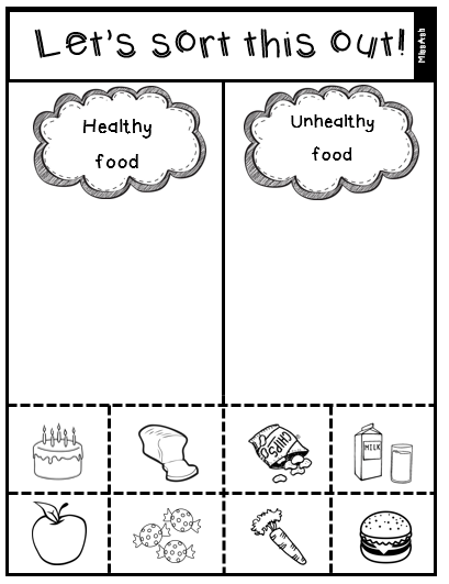 Image Result For Healthy And Unhealthy Food Worksheet Pdf Healthy And 