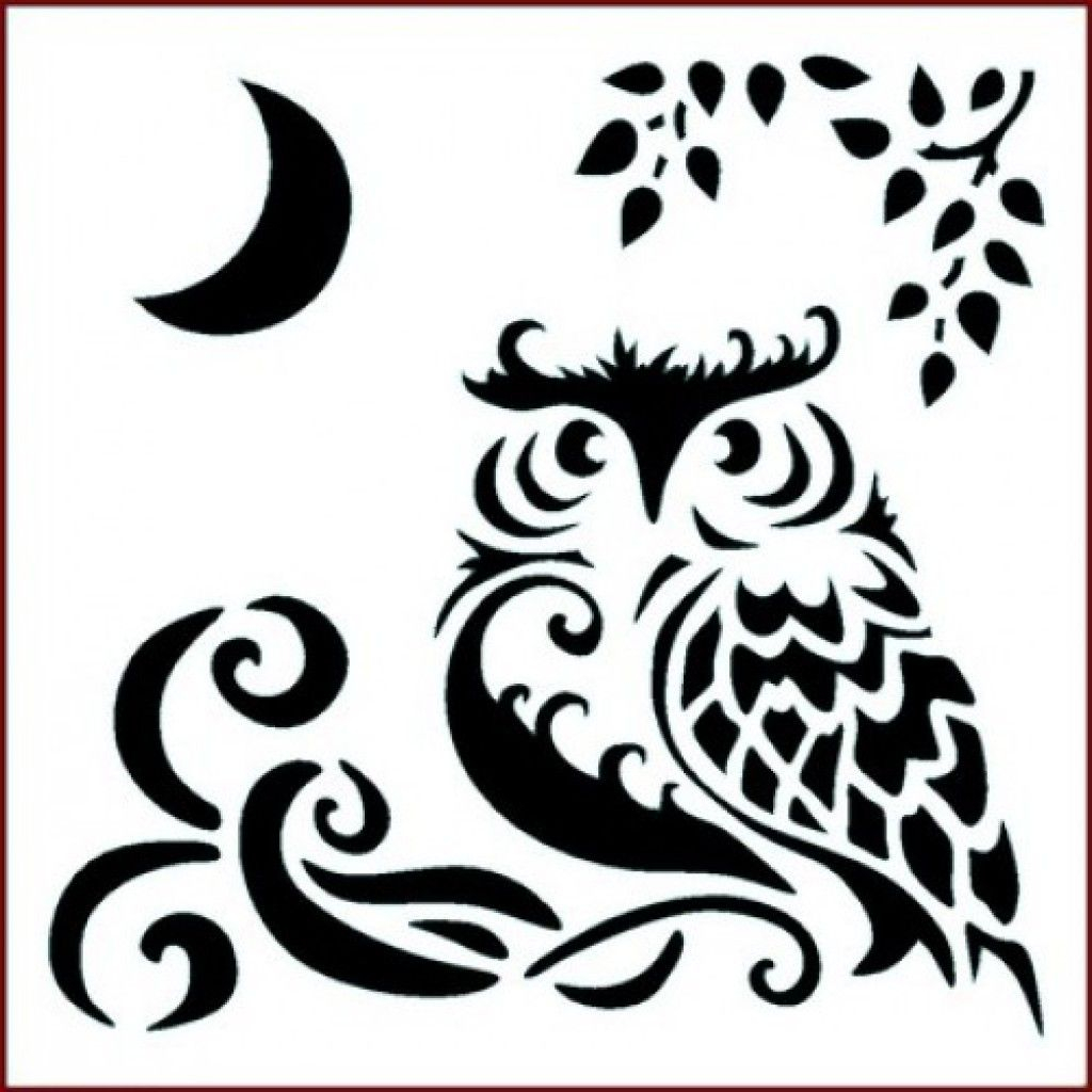 Imagination Crafts Moonlight Owl Stencil Flower Stencil 