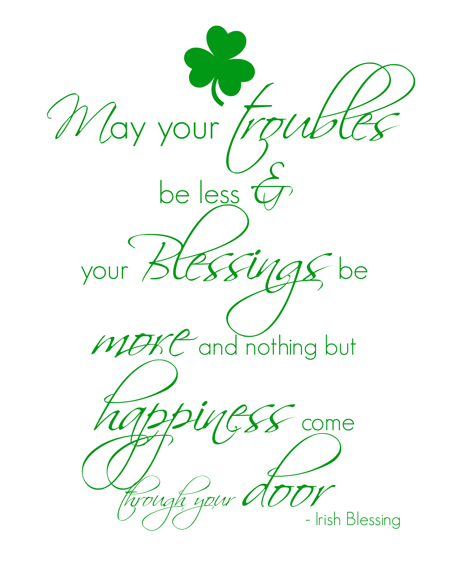 Irish Blessing Printable HashtagBlessed