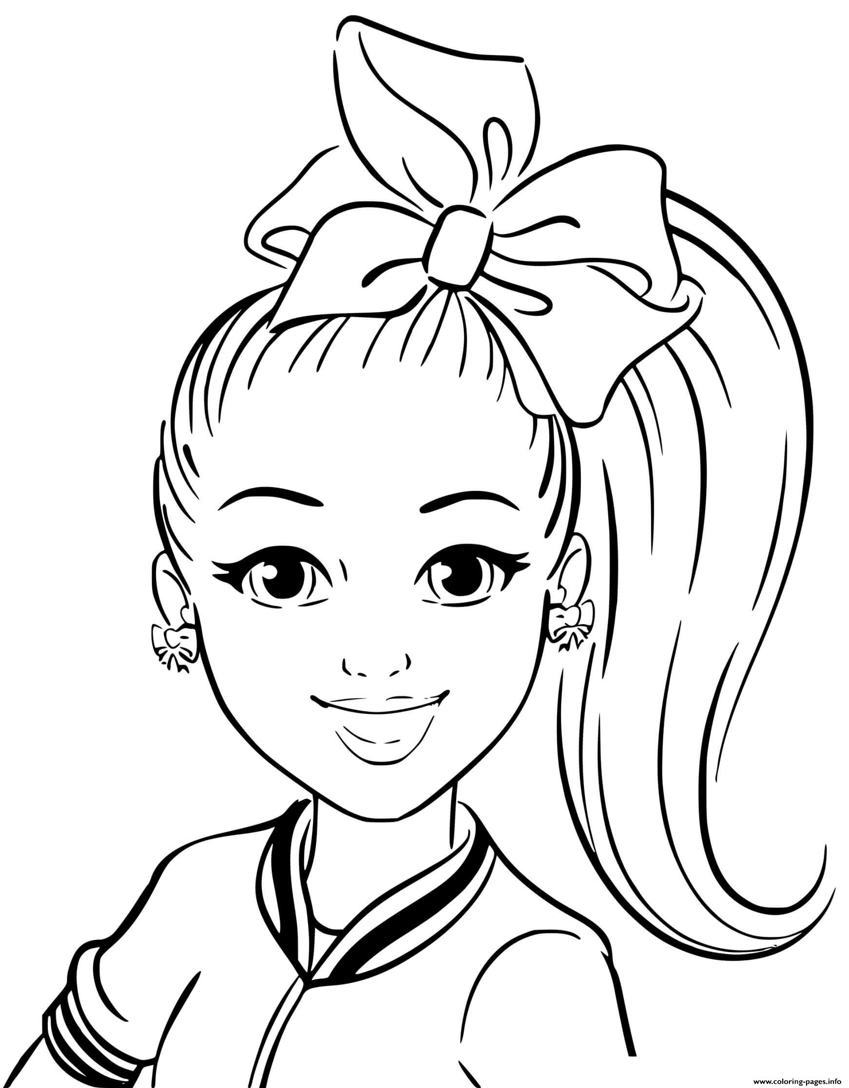 JoJo Siwa American Dancer Singer Actress Coloring Pages 