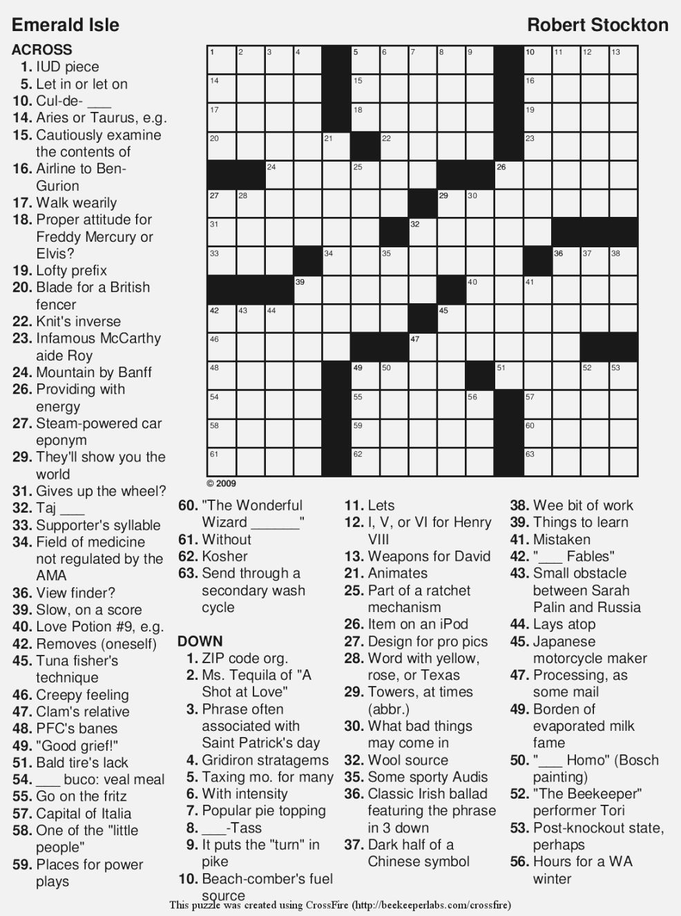 Large Print Crossword Puzzles Printable Printable 