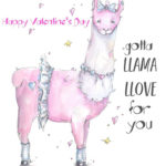 Llama Llove Valentine Card Printable Printable