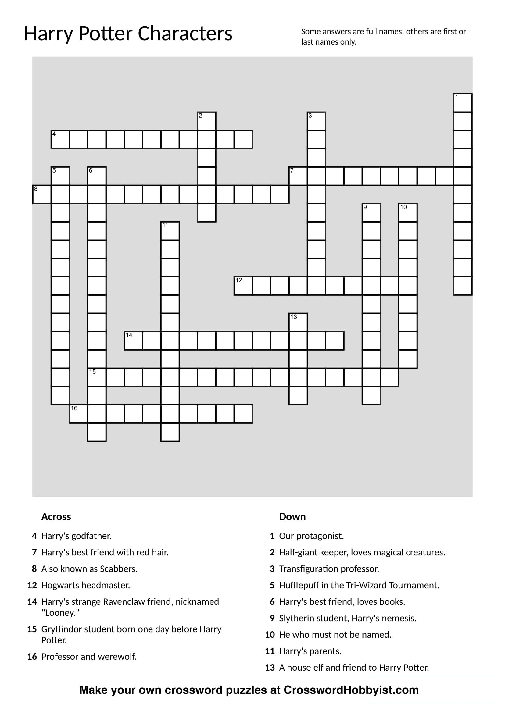 Make Your Own Crossword Puzzle Free Printable Free 