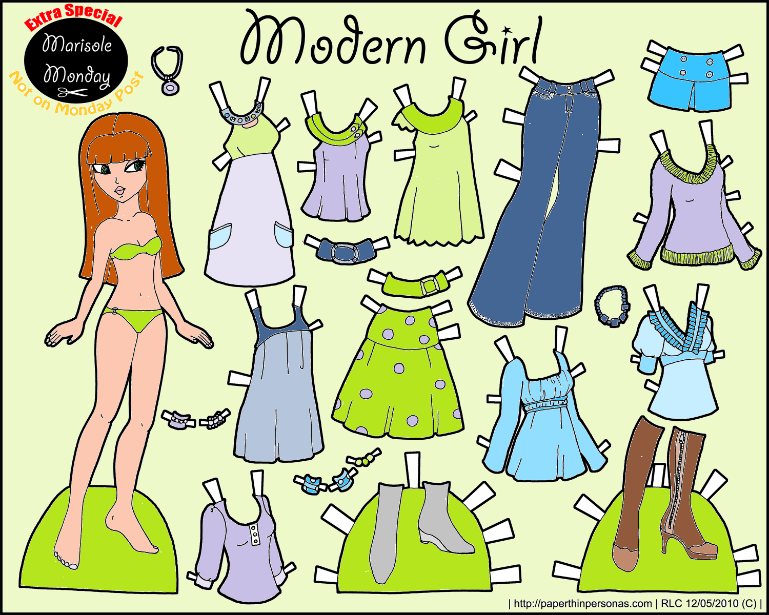 Modern Girl Vintage Paper Dolls Paper Dolls Paper Dolls Printable