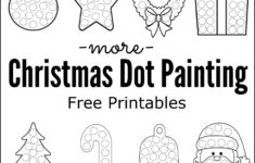 More Christmas Dot Painting Free Printables The