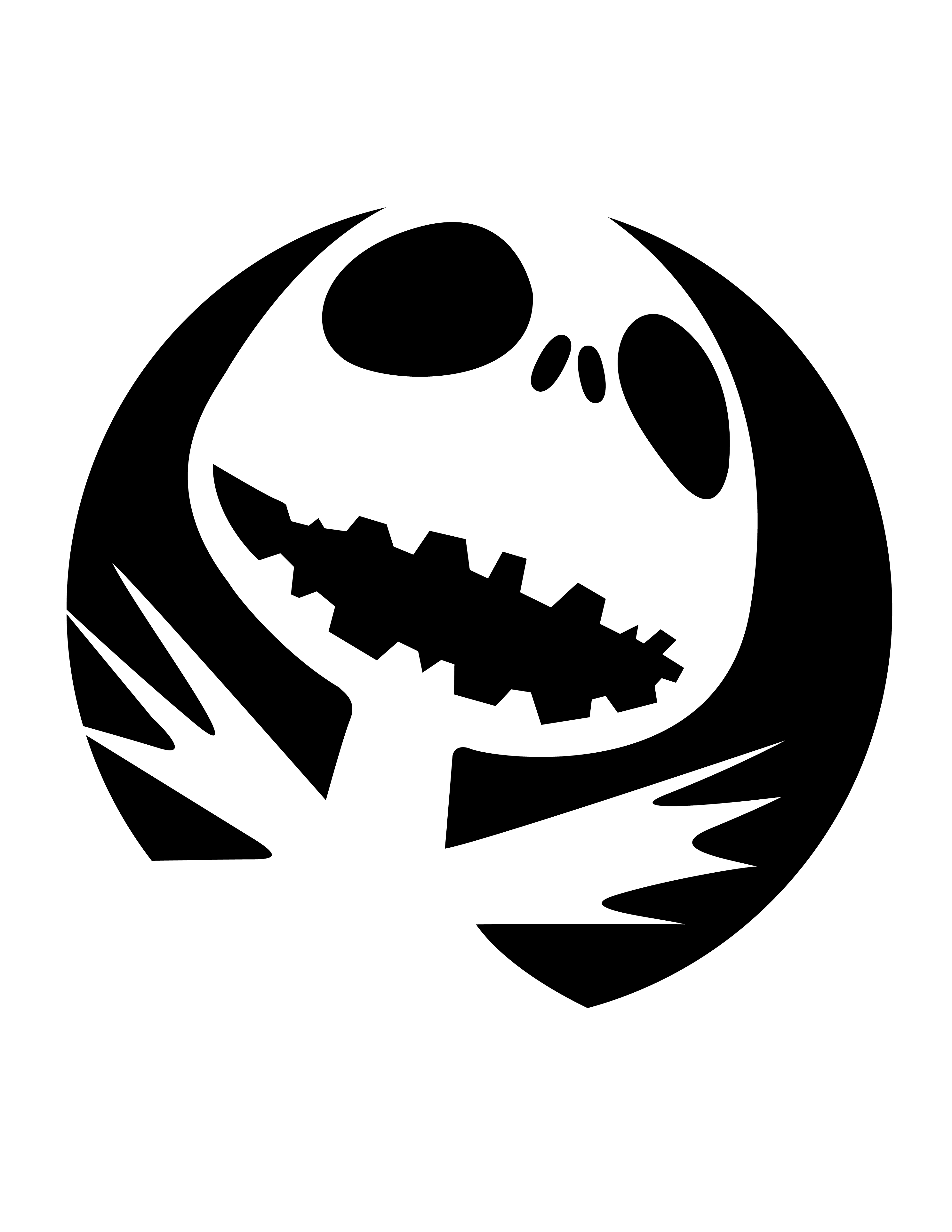 Nightmare Before Christmas Jack Skellington Pumpkin Stencil Pumpkin 