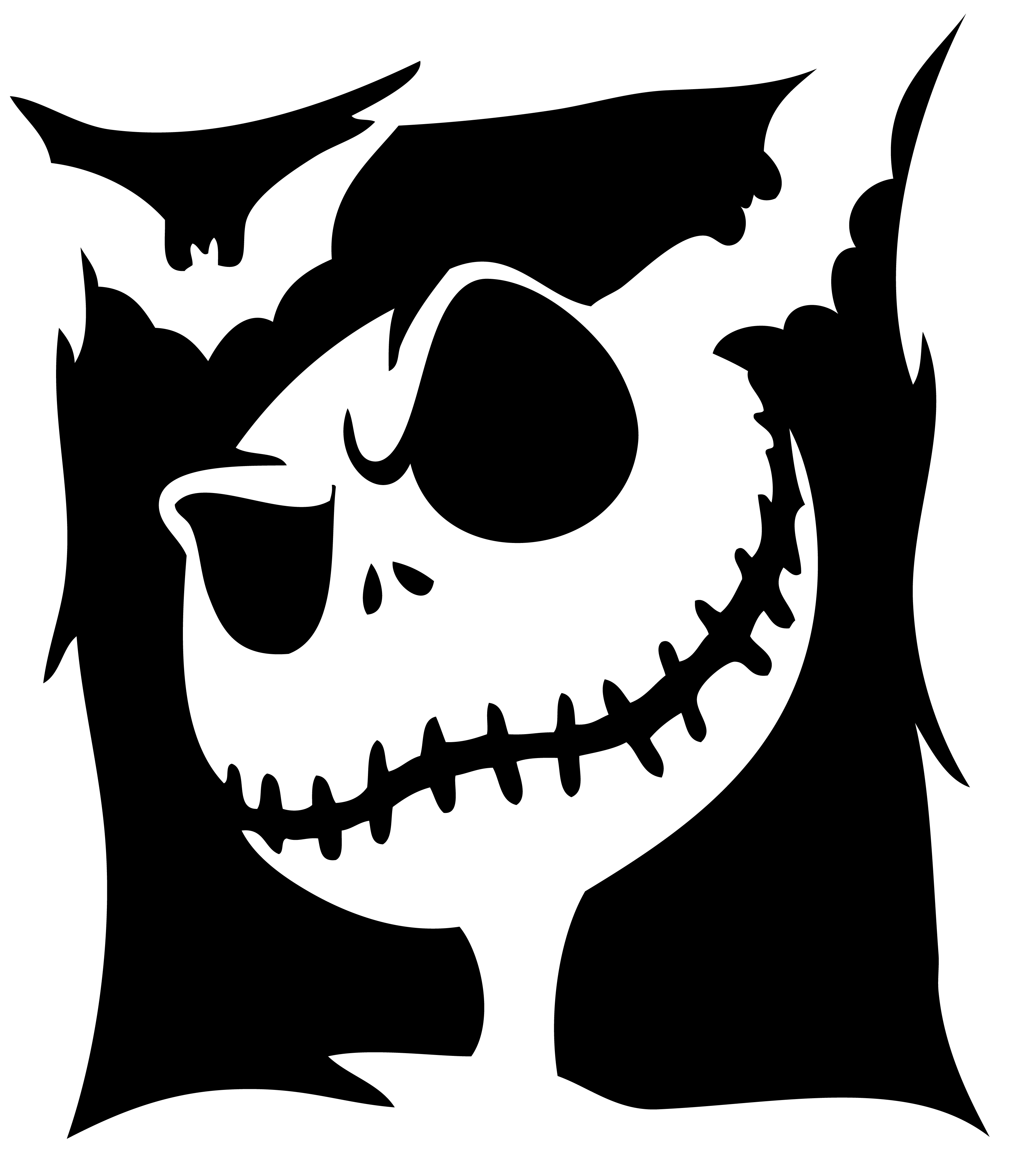 Nightmare Before Christmas Jack Skellington Pumpkin Stencil Pumpkin 