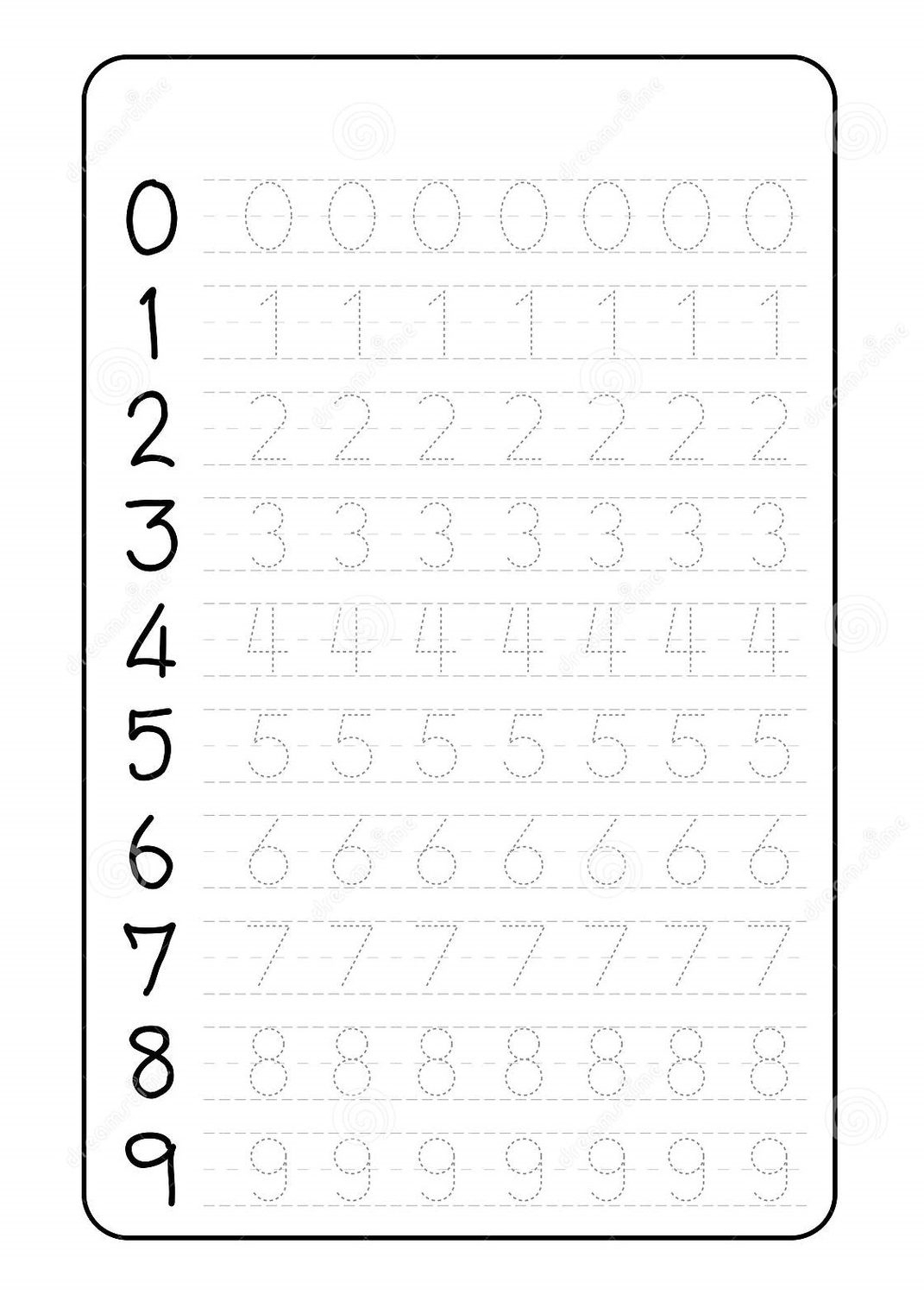 Number 7 Tracing Worksheets For Preschool Name Tracing