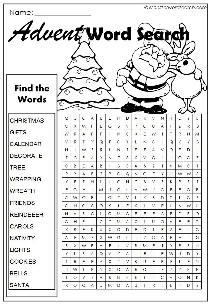 Our Free Printable Advent Word Search Available For Use At 