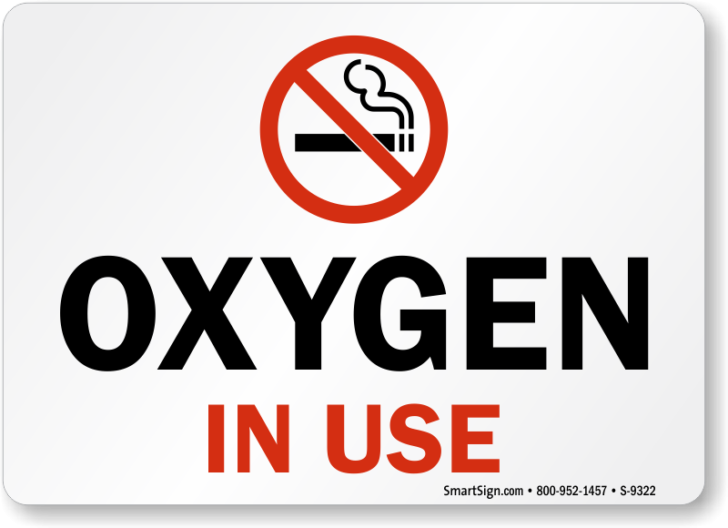 Oxygen In Use Signs MySafetySign