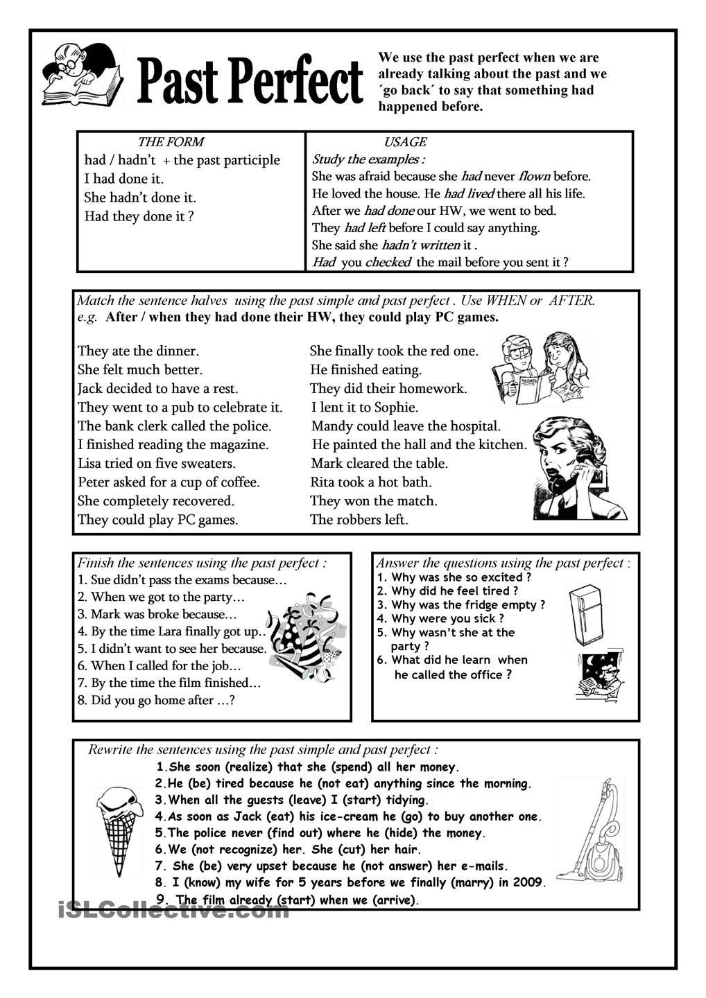 Past Perfect Worksheet Free Esl Printable Worksheets Made By 