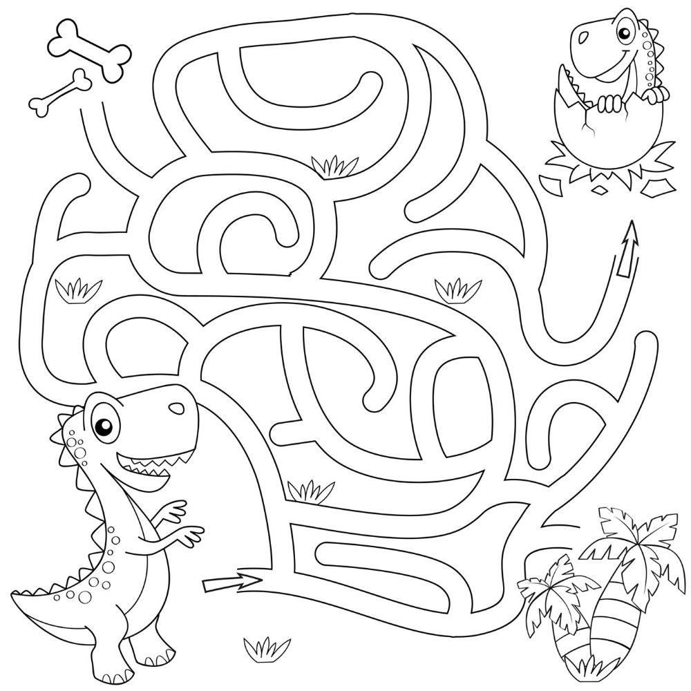 Pln Velikost Obr zku In 2021 Mazes For Kids Printable Dinosaur 