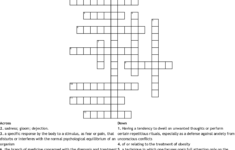 Printable Crossword Puzzles For Mental Health Printable Crossword Puzzles