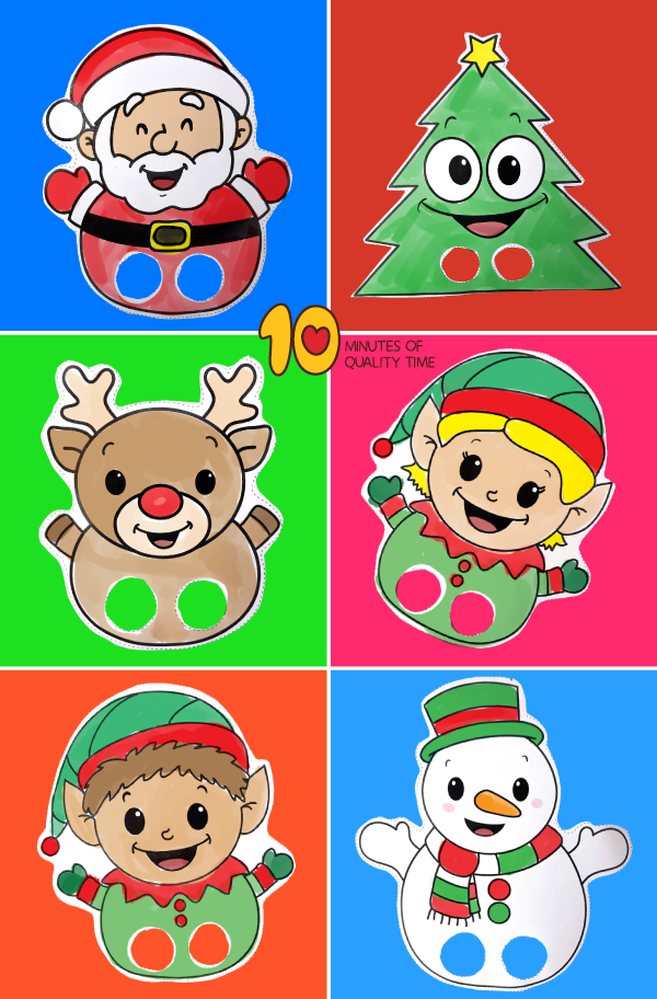 Printable Finger Puppets For Christmas 10 Minutes Of 