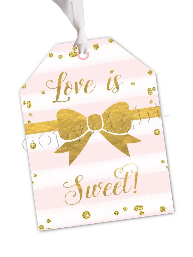 Printable Gift Wrapped Favor Tag For Girl Baby Shower W 