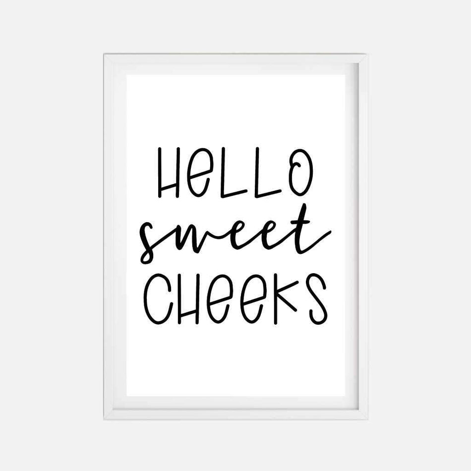 Printable Hello Sweet Cheeks Wall Art Template Hadley 