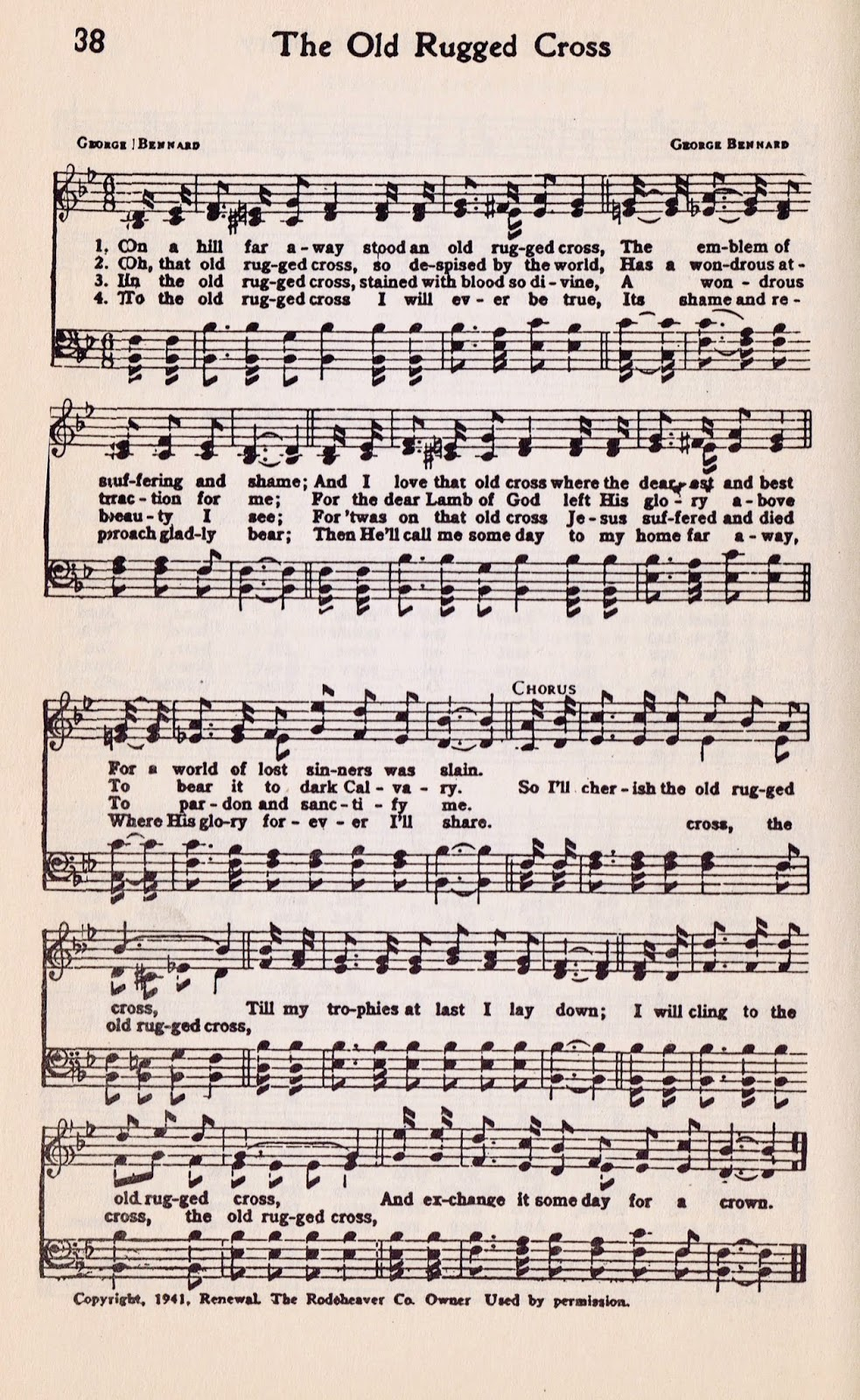 Printable Hymn Book Page The Old Rugged Cross Knick Of 