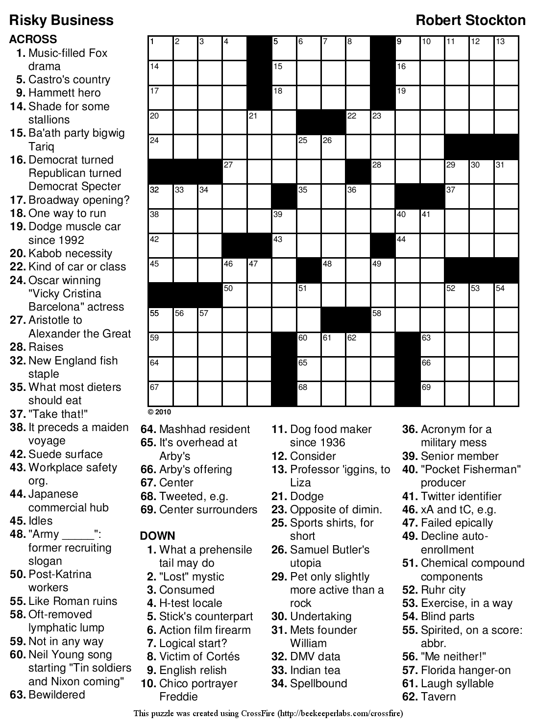 Printable Medical Crossword Puzzles Free Printable 