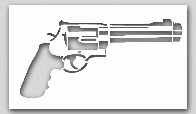 Revolver Gun Stencil SP Stencils