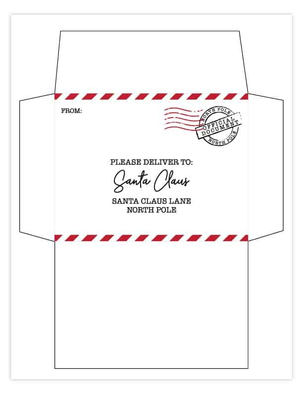 Santa Claus Envelope Free Printable Letters Christmas 