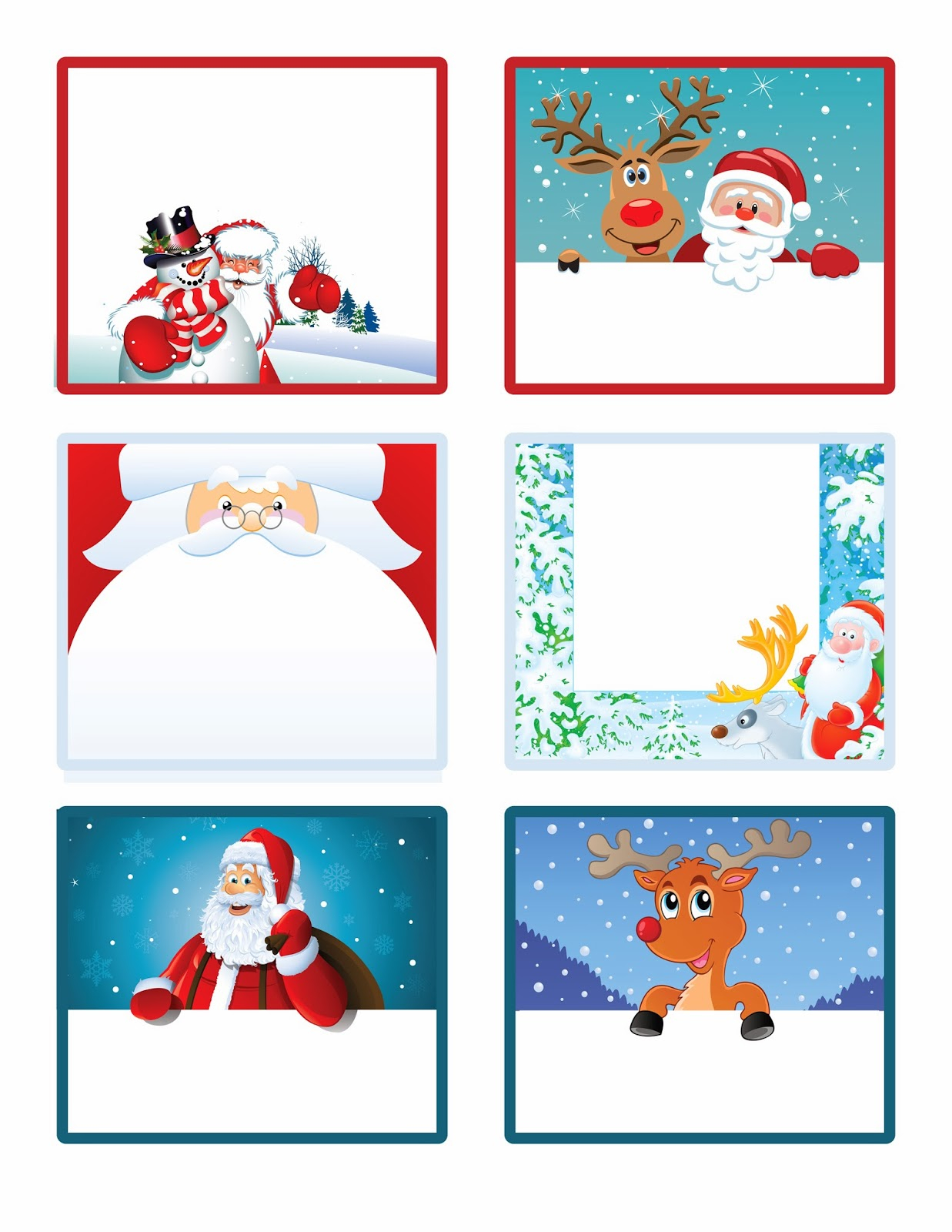 Santa Cute Free Printable Tags And Labels In Different 