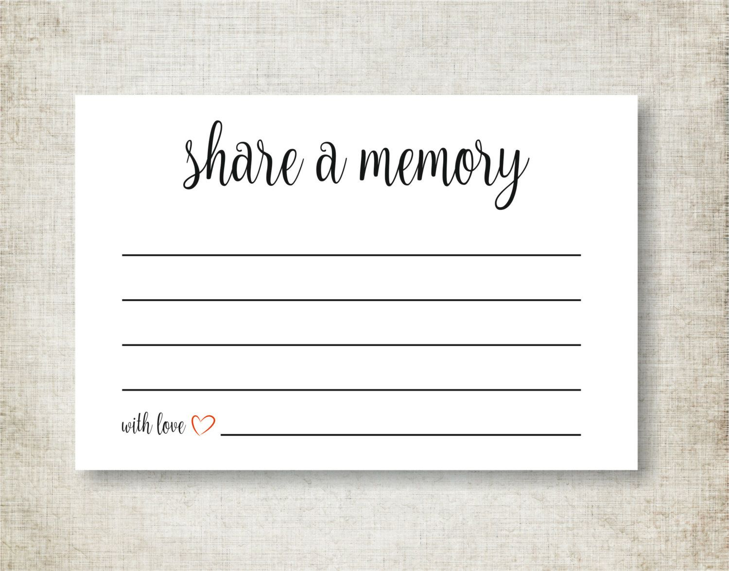 Share A Memory Card Memory Cards Share A Memory Printable Etsy 