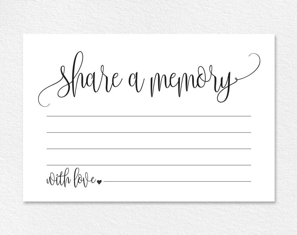 Share A Memory Card Memory Cards Share A Memory Printable