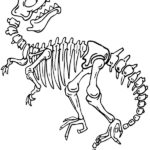 Skeleton Of Dinosaur Coloring Page