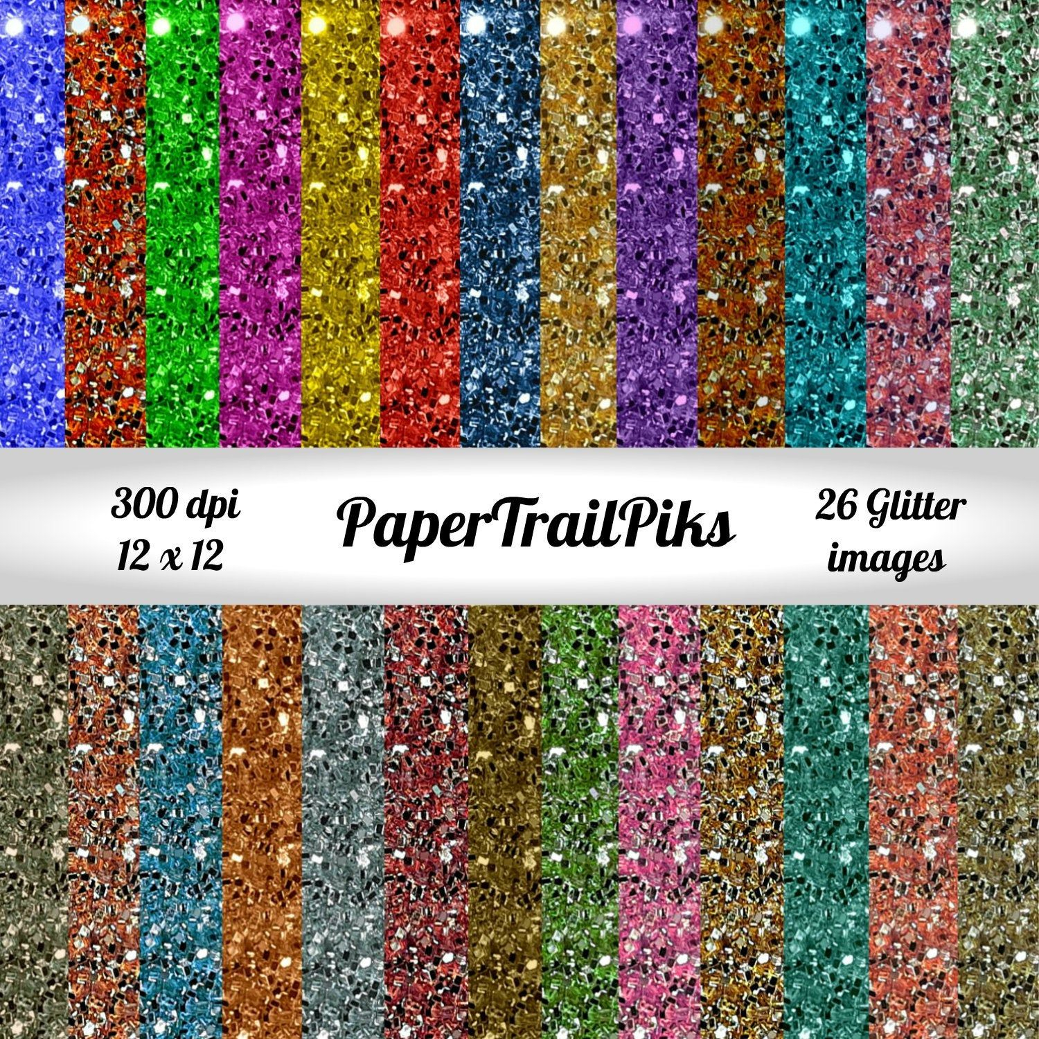 Sparkle Digital Paper Downloads Glitter Printable Paper Craft Supplies 