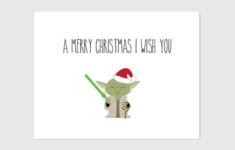 Star Wars Christmas Card Printable Yoda By