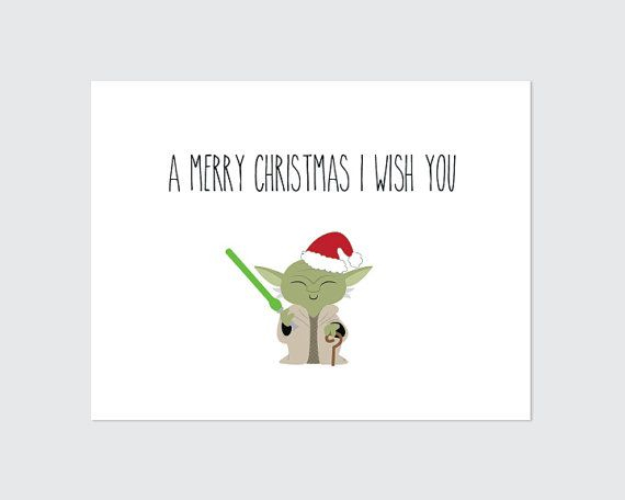 Star Wars Christmas Card Printable Yoda By