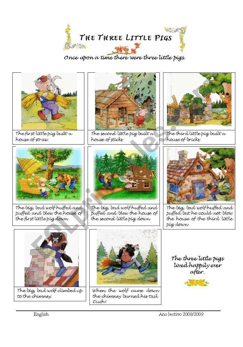 The Three Little Pigs ESL Worksheet By Tachita Three Little Pigs 