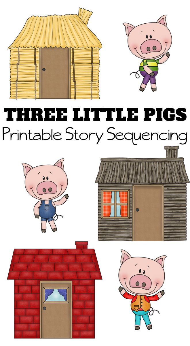 Three Little Pigs Story Sequencing Printable Cards Three Little Pigs 