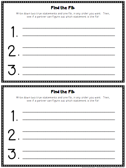 Two Truths And A Lie Worksheet Worksheet