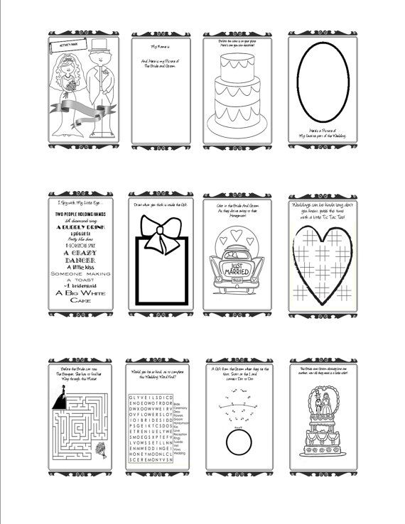 Wedding Activity Book Printable Customizable Etsy Wedding 