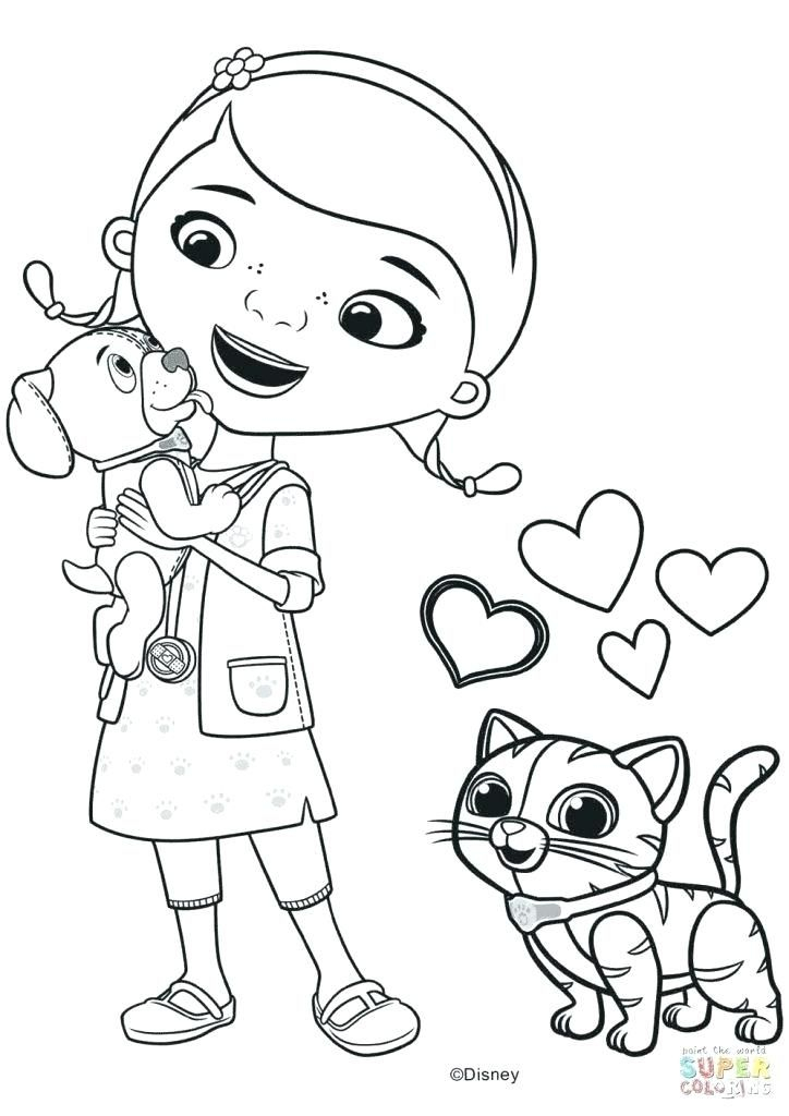 Wonderful Doc Mcstuffins Color Page Doc Coloring Pages Online Doc 