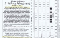 Menards 11 Adjustment Form