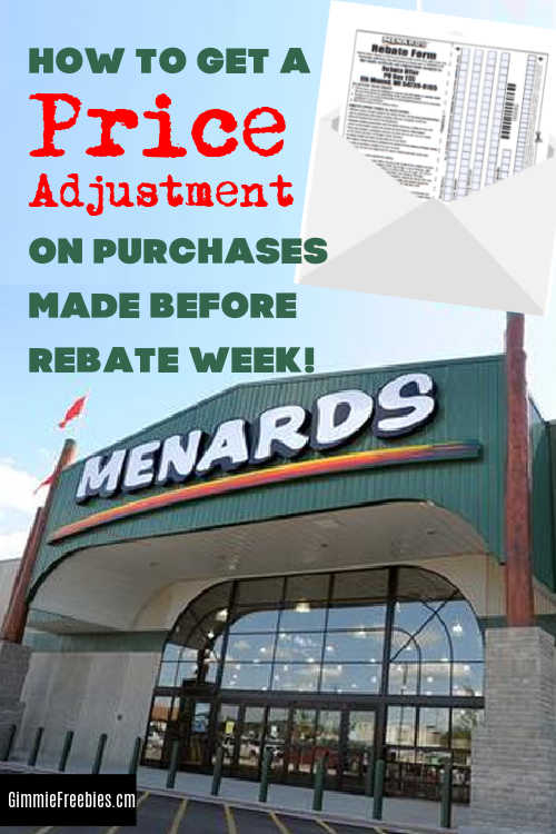 Menards Price Adjustment Rebate Form 2023