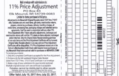 Menards 11 Adjustment Form