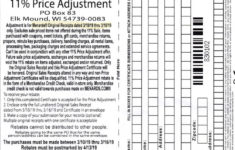 Menards Rebate Adjustment Form