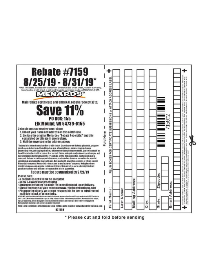 Menards Rebate Question