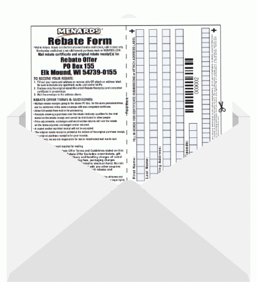 Menards Rebate Form 554