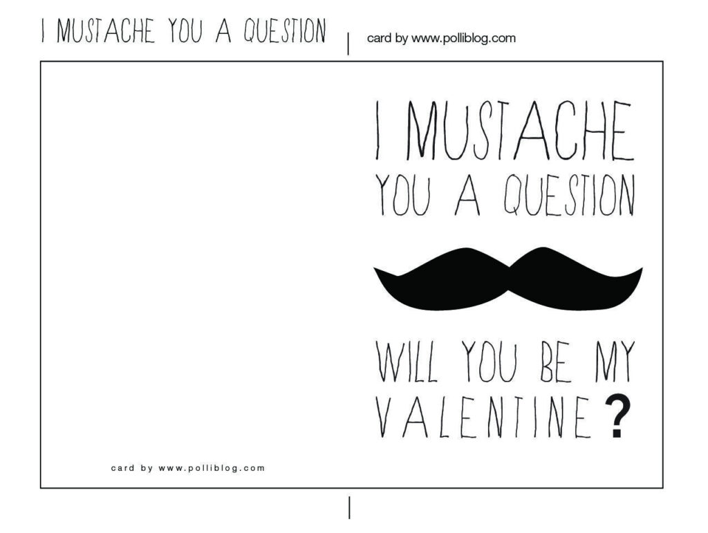 Black And White Valentine Card Printable
